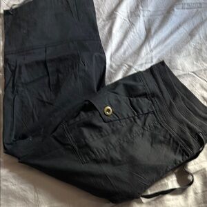 XCVI Black Cargo Pants Straight Leg